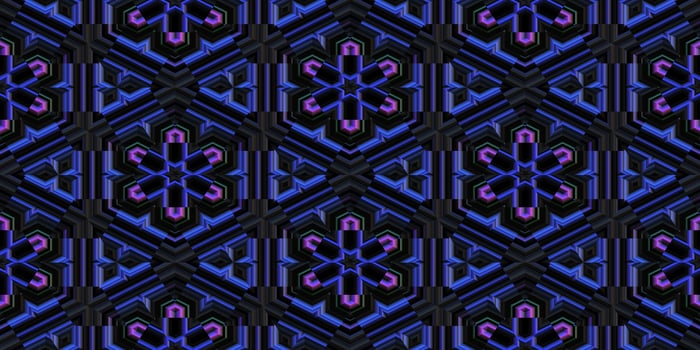 Seamless Technical Geometry Pattern. Mosaic Graphic Ornament Background. Abstract Fractal Surface Texture. photo