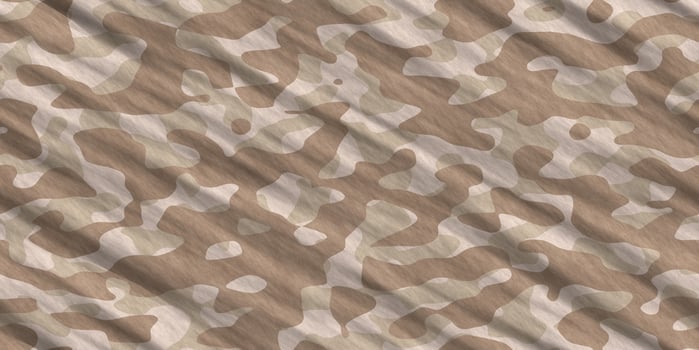 Desert Army Camouflage Background. Military Camo Clothing Texture. Seamless Combat Uniform. photo