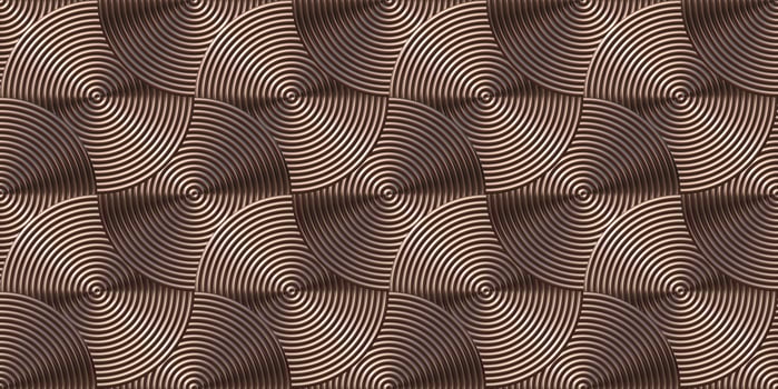 Vintage rings background. Metal circles pattern. Art deco seamless texture. photo