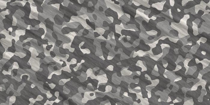 Black and White Army Camouflage Background. Military Camo Clothing Texture. Seamless Combat Uniform. photo