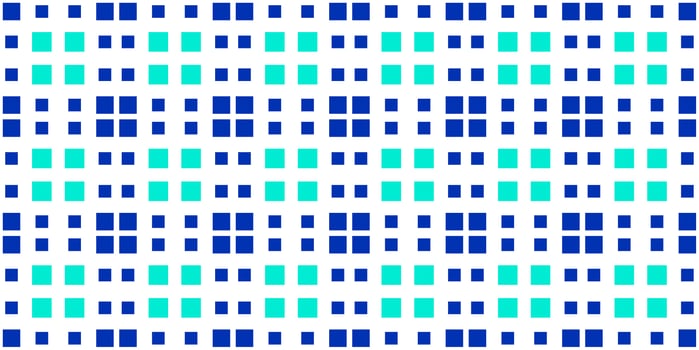 Turquoise Blue Cell Checks Background. Seamless Checkered Picnic Tablecloth Texture. Classic Plaid Geometric Checks. photo