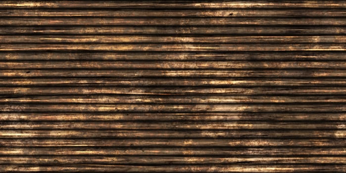 Seamless Old Logs Wall Background. Nature House Exterior. Wood Surface Texture. Natural Trees Backdrop. 3D Rendering. 3D Illustration. photo