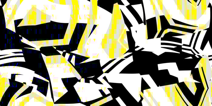 Yellow Seamless Prickly Scraps Background. Sharp Angular Shapes on Monochrome Texture. Prickly Contrast Ragged Flaps Backdrop. photo