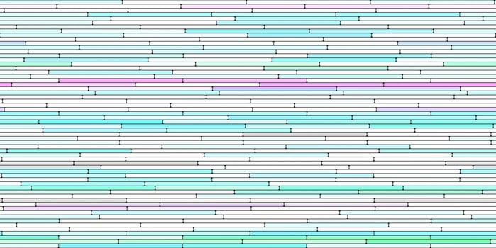 Blue Pink Random Line Sections Background. Colorful Along Segments Texture. Abstract Color Layered Horizontal Cells. photo