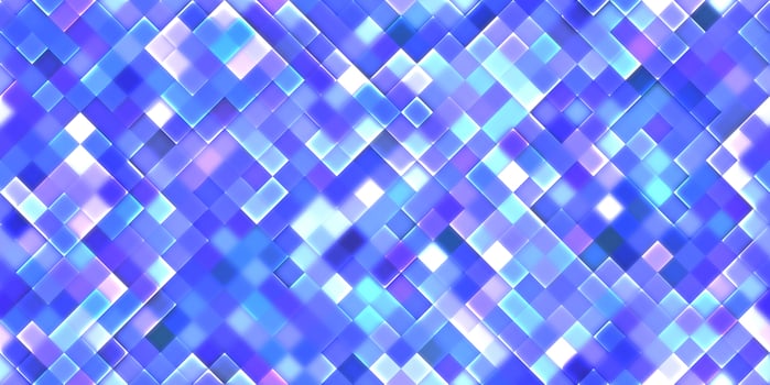 Blue Seamless Bright Square Background. Colorful Mosaic Grid Lights Texture. Beautiful Modern Geometric Graphic Design. photo