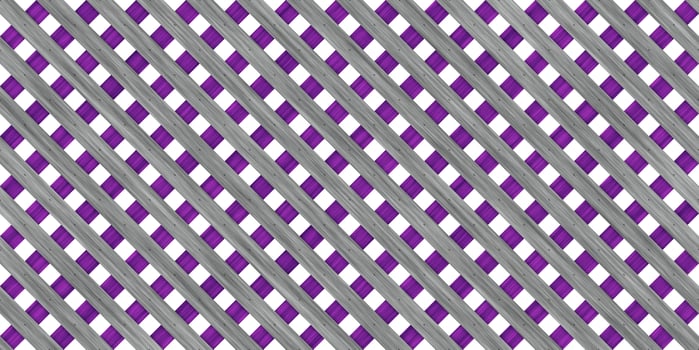 Grey Violet Seamless Wood Lattice Background. Diagonal Wooden Planks Fence Panel Texture. Decorative Outdoor Exterior Backdrop. photo