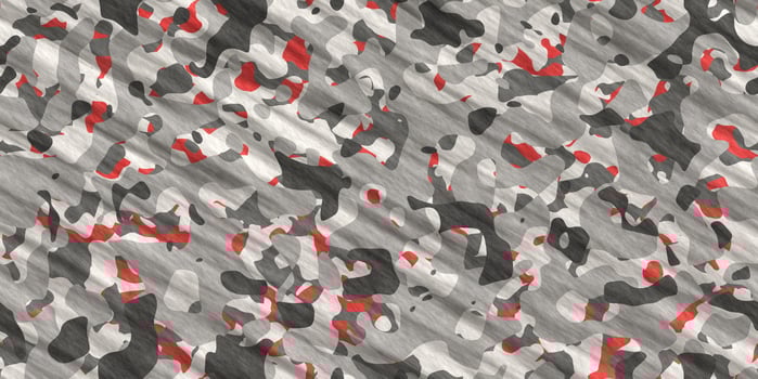 Gray Red Army Camouflage Background. Military Uniform Clothing Texture. Seamless Combat Uniform. photo
