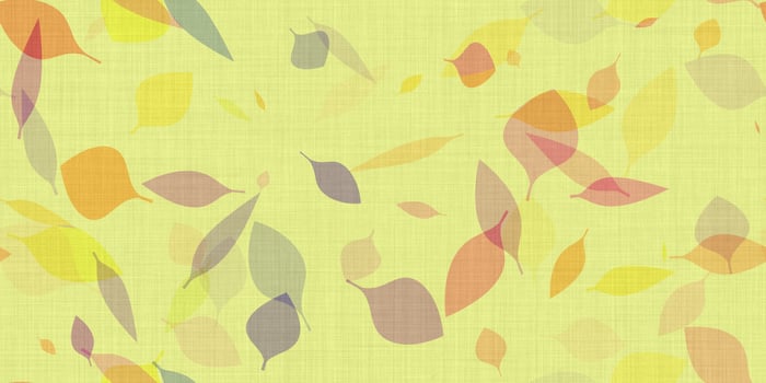 Yellow colored autumn background illustration. Leafs fall creative backdrop. Autumnal dry foliage seamless pattern. Season leaves scenery creative. Decorative autumn design composition. photo