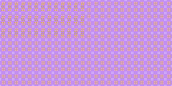 Yellow Violet Cell Checks Background. Seamless Checkered Picnic Tablecloth Texture. Classic Plaid Geometric Checks. photo