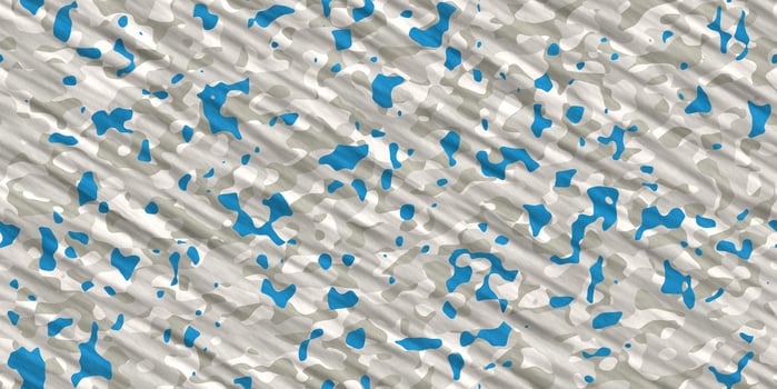 Blue Brown White Army Camouflage Background. Military Uniform Clothing Texture. Seamless Combat Uniform. photo