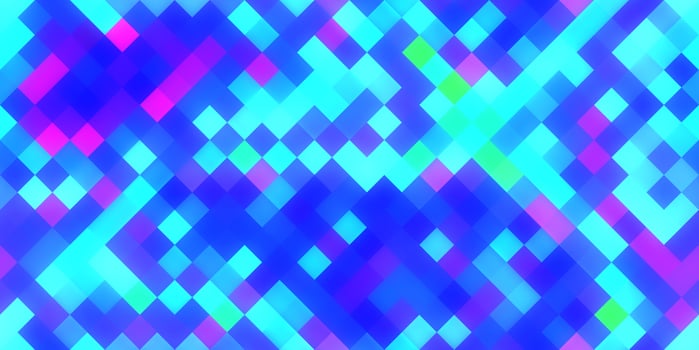 Blue Purple Pink Seamless Bright Square Background. Colorful Mosaic Grid Lights Texture. Beautiful Modern Geometric Graphic Design. photo