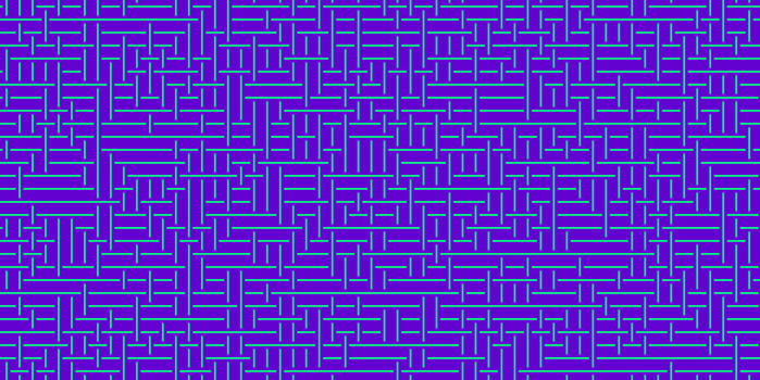 Blue Violet Turquoise Seamless Outline Labyrinth Background. Maze Path Puzzle Concept. Difficulty Logical Mind Creativity Abstraction. photo