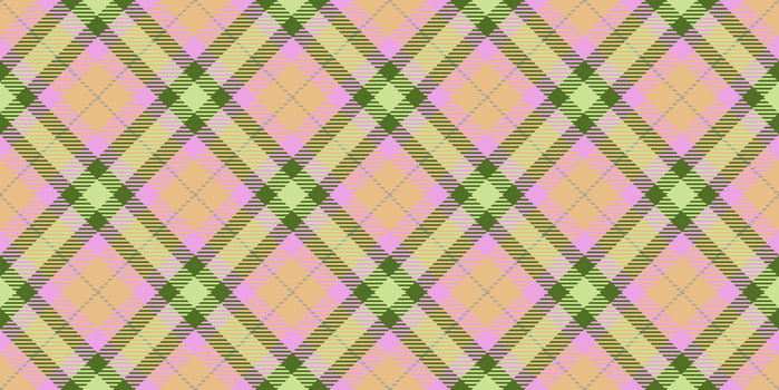 Beige Lime Seamless Checkered Rhombuses Pattern. Plaid Rug Background. Tartan Texture. photo