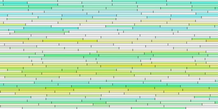 Blue Yellow Random Line Sections Background. Colorful Along Segments Texture. Abstract Color Layered Horizontal Cells. photo