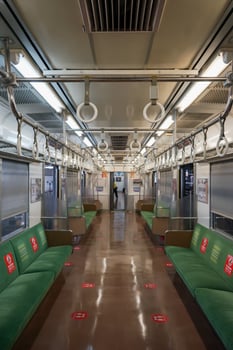 Yogyakarta, Indonesia, 2024 - Interior of a subway station photo