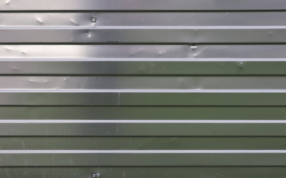 Metal wall. Painted Corrugated Steel Wall photo