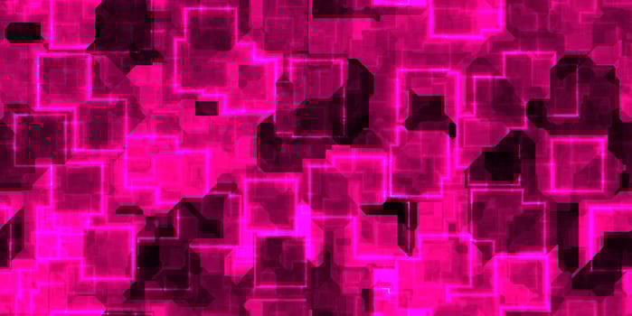 Pink seamless Cyber Glow Neon Squares Pattern Background Texture. photo