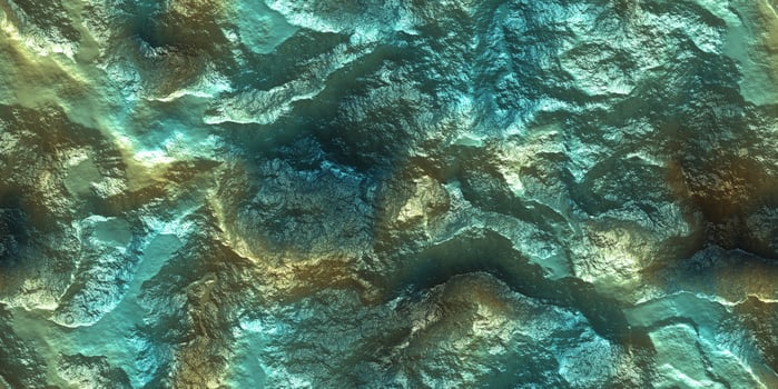 Gold Silver Metal Paint Rock Shining Background. Painted Cliff Glows Texture. Metallic Ore Sparkles Backdrop. Shine Stone Mineral Surface. photo