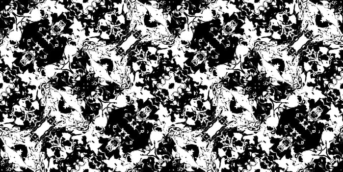 Strong Rorschach Test Ink Blot Texture. Seamless Monochrome Darkness Pattern Background. photo