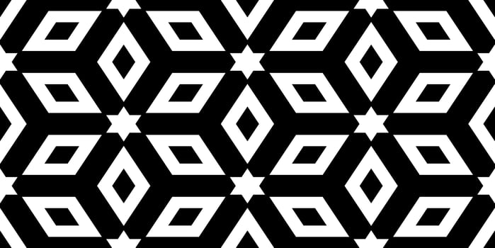 Seamless Black and White Geometric Pattern photo