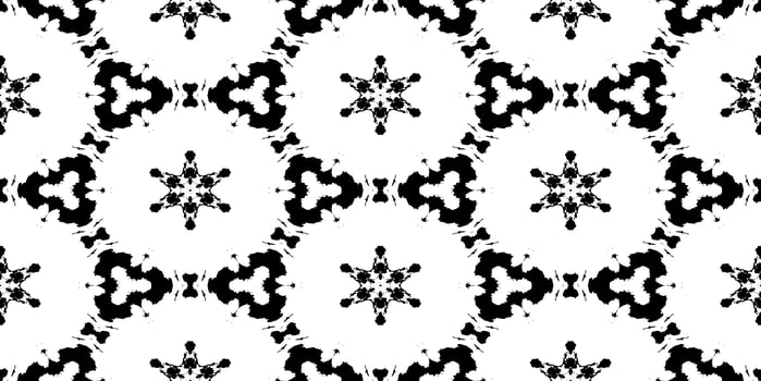 Symmetry Rorschach Test Ink Blot Texture. Seamless Monochrome Darkness Pattern Background. photo