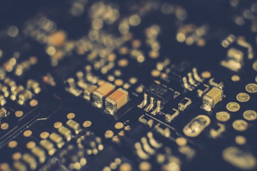 Microchip Macro Closeup Background. photo