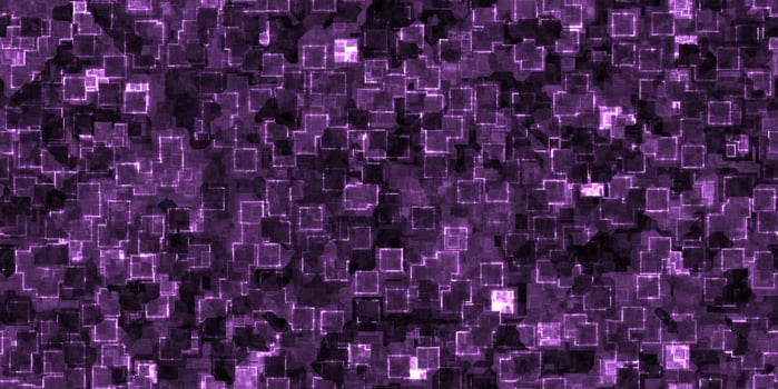 Purple seamless Cyber Glow Neon Squares Pattern Background Texture. photo
