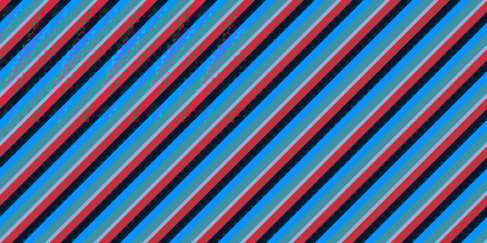 Blue Red Seamless Inclined Stripes Background. Modern Colors Sidelong Lines Texture. Vintage Style Stripe Backdrop. photo
