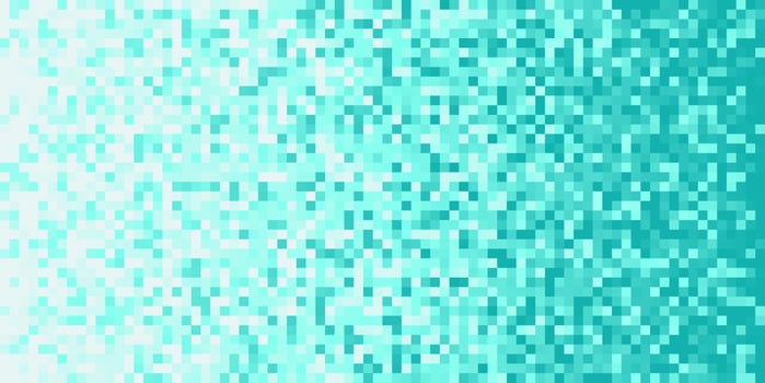 Sky Blue Seamless Pixilated Gradient Background. Mosaic Pixel Art Texture. Horizontal Pixel Gradient Backdrop. photo