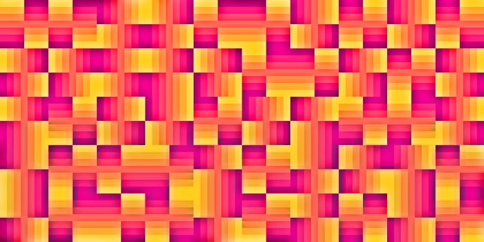 Yellow Pink Modern Random Filling Geometric Shapes Pattern Background Texture. photo