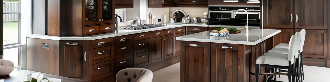 Bespoke kitchen design, country house and cottage interior design, English countryside style renovation and home decor idea photo