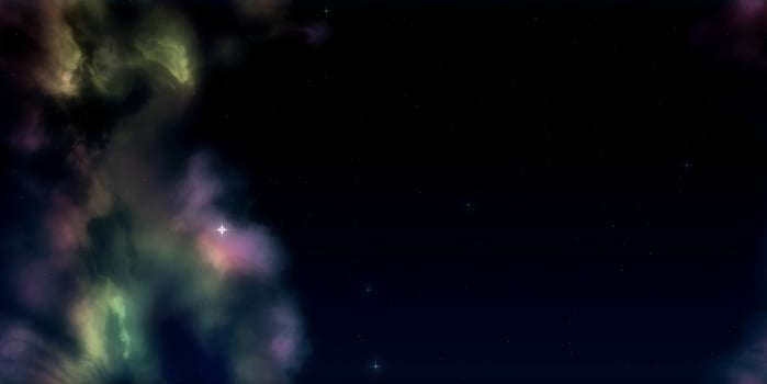 Colored cosmos skyscape pattern. Nightscape creative design. Night cloud with stars background. Night sky stars backdrop. photo