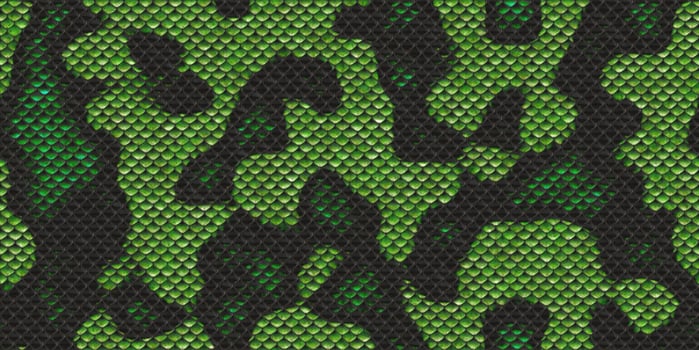 Black and green dangerous wildlife backdrop. Snake leather seamless textures. Reptile skin background. Reptilian scale pattern. Snakeskin surface. photo