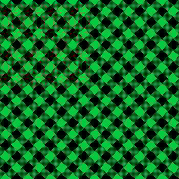 Gingham Pattern. Seamless green black classic diagonal check pattern. Good for towels, blankets, skirts, napkins, gift paper. photo