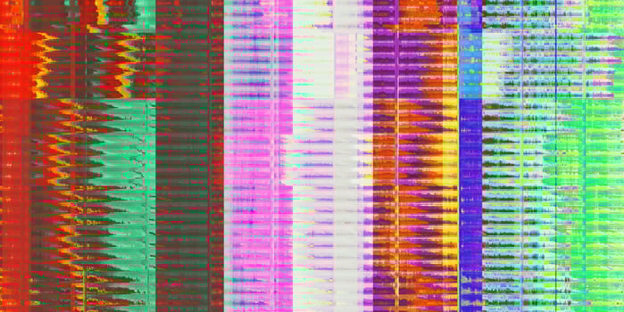 Multicolor Dark Wavy Colorful Noise Background. Glitch Art Backdrop. Distorted Geometric Surface. Abstract grunge pattern. Distortion Screen Texture. photo