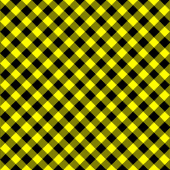 Gingham Pattern. Seamless yellow black two-color diagonal check pattern. Good for shirts, blouses, dresses. photo