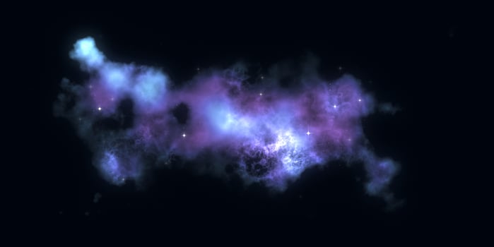 Blue violet astronomy galaxy pattern. Star field night scape texture. Astrology creative design. Cosmos stars cloud background. Night sky stars backdrop. photo