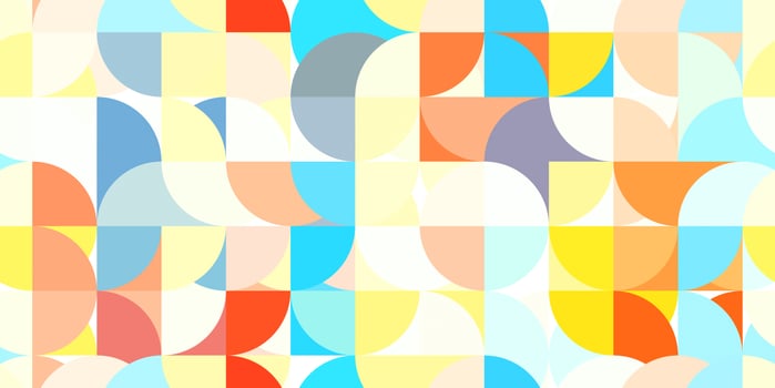 Rounded colorful creative design texture. Simple geometric graphic backdrop. photo