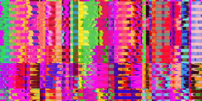 Multicolor Stripe Distortion Screen Texture. Colorful Noise Background. Glitch Art Backdrop. Distorted Geometric Surface. Abstract grunge pattern. photo