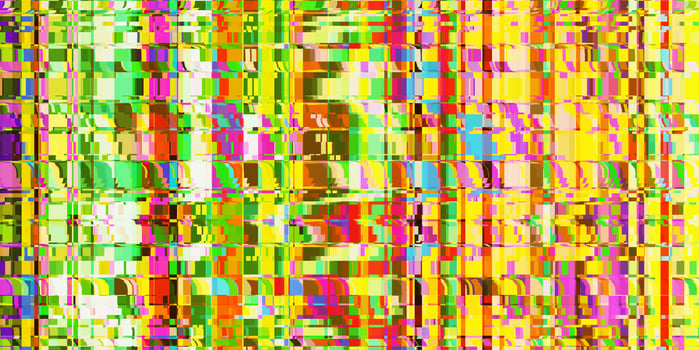 Green Yellow Ribbed Metallic Distorted Geometric Surface. Abstract grunge pattern. Distortion Screen Texture. Colorful Noise Background. Glitch Art Backdrop. photo