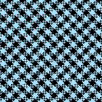 Gingham Pattern. Seamless pale turquoise blue black colorful diagonal checkered pattern. Good for plaid, tablecloths, clothes, dresses, paper, bed linen. photo