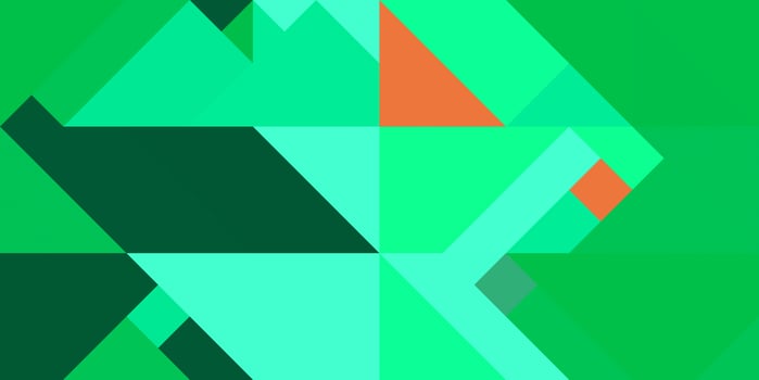 Geometric background pattern. Green blue orange.Seamless different normal shapes colored geometric minimal design. photo