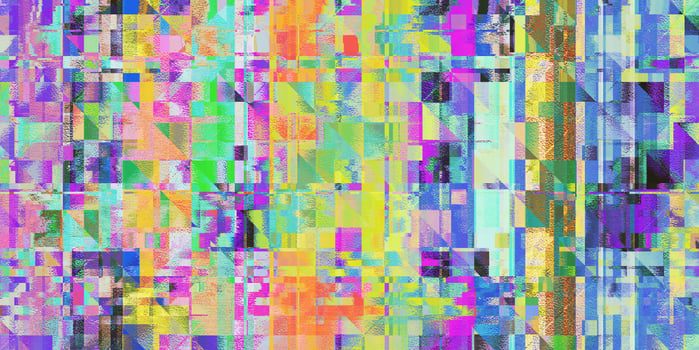 Colored Bright Pink Distortion Screen Texture. Colorful Noise Background. Glitch Art Backdrop. Distorted Geometric Surface. Abstract grunge pattern. photo