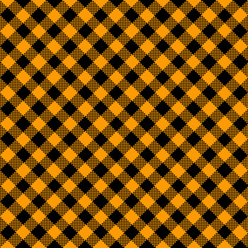 Gingham Pattern. Seamless orange black two-color diagonal check pattern. Good for shirts, blouses, dresses. photo