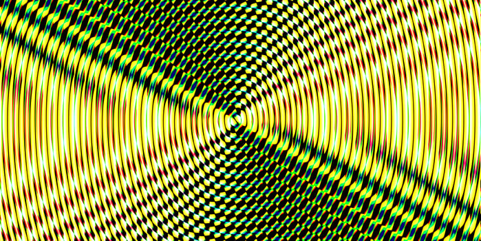 Yellow green spotlight glass art texture. Projector lens background creative. Searchlight striped circles screen optical. Lamp flare glow. Fresnel lens pattern. photo