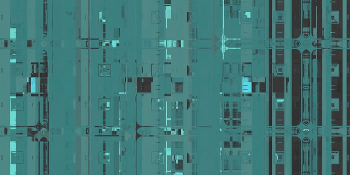 Dark Green Geometrical Abstract Grunge Pattern. Distortion Screen Texture. Colorful Noise Background. Glitch Art Backdrop. Distorted Geometric Surface. photo