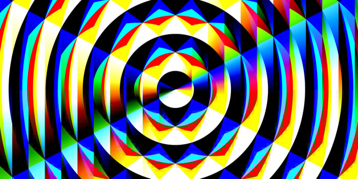 Color spotlight glass art texture. Projector lens background creative. Searchlight striped circles screen optical. Lamp flare glow. Fresnel lens pattern. photo