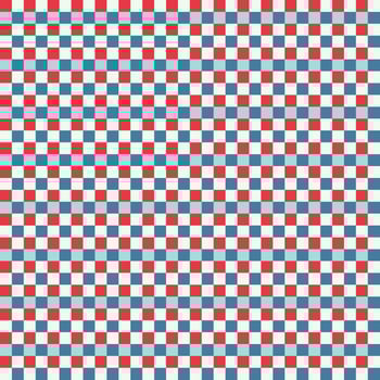 Red Blue White Seamless Small French Checkered Pattern. Little Colorful Fabric Check Pattern Background. Classic Checker Pattern Design Texture. photo