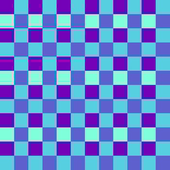 Purple Light Sky Blue Seamless French Checkered Pattern. Colorful Fabric Check Pattern Background. Classic Checker Pattern Design Texture. photo