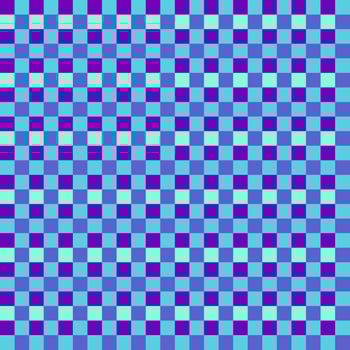 Purple Light Sky Blue Seamless Small French Checkered Pattern. Little Colorful Fabric Check Pattern Background. Classic Checker Pattern Design Texture. photo